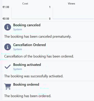 Booking history